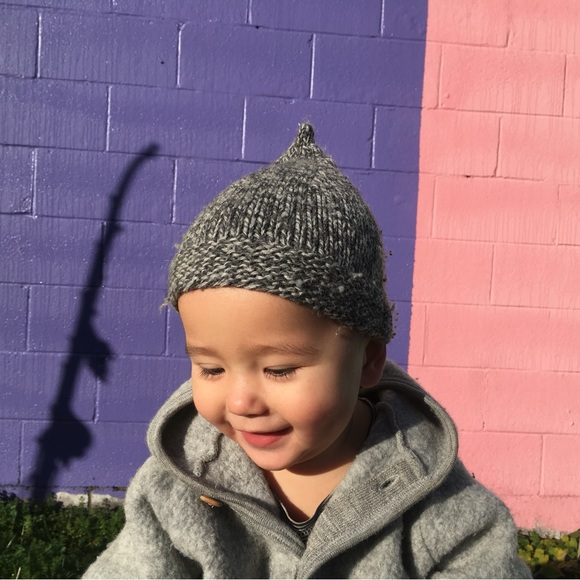 HANDKNIT WOOL BABY HAT SCARF SET - Picture 3 of 3